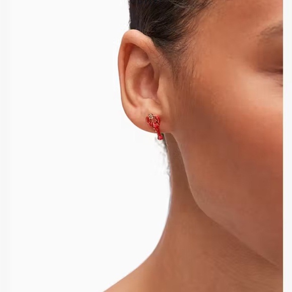 kate spade Red Lobster Earrings with Gold Accents - Picture 3 of 4